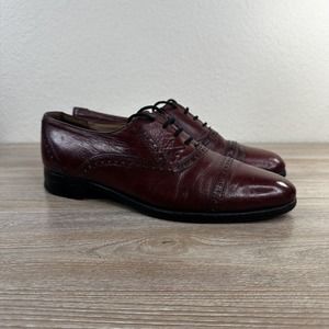 Church's Shoes Mens 7 F Red Burgundy Cap Toe‎ Oxford Yake